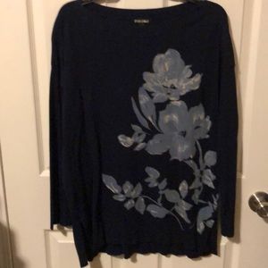 Roz & Ali XL navy blue sweater
